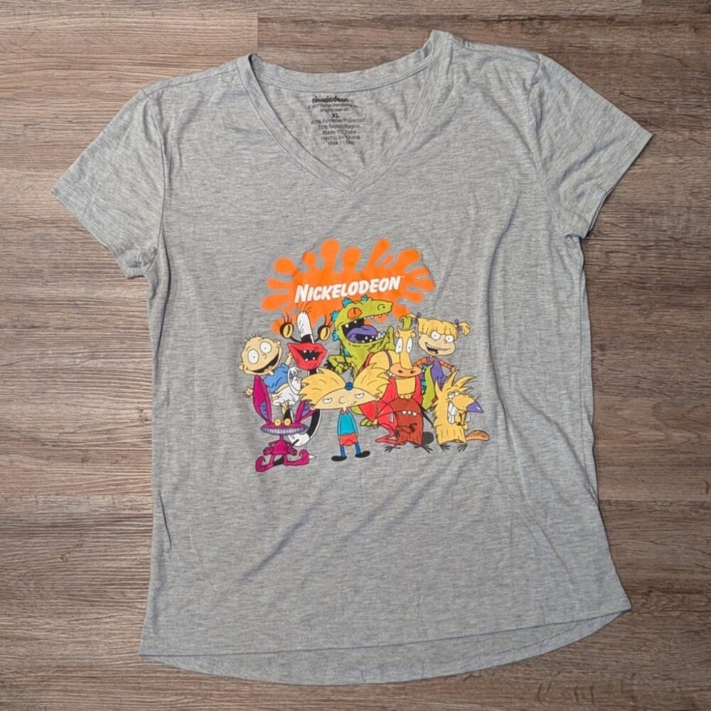 Nickelodeon Retro Characters Cartoons Rugrats Arnold Cow Chicken Juniors Size XL